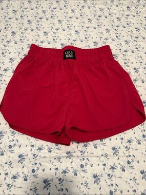 Lulu Mac Women's Crimson Athletic Shorts - Lightweight Performance